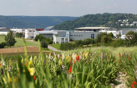 Wirtschaftsförderung Nordschwarzwald und Stadt Calw arbeiten zusammen - Blick auf das Gewerbegebiet Stammheimer Feld in Calw; Foto: Stadt Calw
